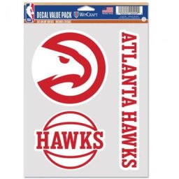 Feuille de décalcomanies Atlanta Hawks 5 x 7 - unisexe Taille: One Size Only
