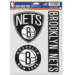 Feuille de décalcomanies Brooklyn Nets 5 x 7 - unisexe Taille: One Size Only