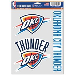 Oklahoma City Thunder Lot de 5 x 7 feuilles de décalcomanies - unisexe Taille: One Size Only
