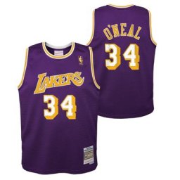 Maillot Swingman Domicile Los Angeles Lakers Shaquille O'Neal Hardwood Classics - Jeunes - unisexe Taille: S (8)
