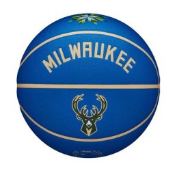 Milwaukee Bucks Wilson NBA City Edition Basketball - Taille 7 - unisexe Taille: 7
