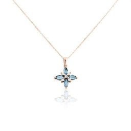 Collier Anabele Or Rose Topaze Oxyde