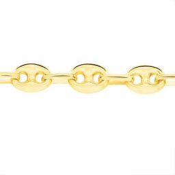 Collier Dami Maille Grain De Cafe Or Jaune