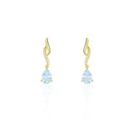 Boucles D'oreilles Pendantes Or Jaune Assaf Topaze