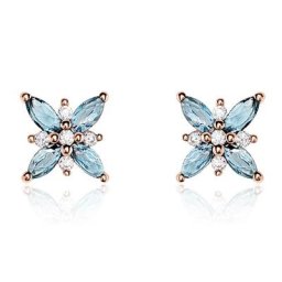 Boucles D'oreilles Puces Anabele Or Rose Topaze Oxyde