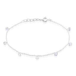 Bracelet Argent Collie Argent Blanc Oxyde