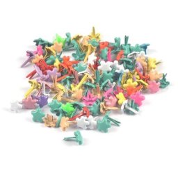 Mini attaches à fleurs colorées pour bricolage scrapbooking embellissement artisanat en métal