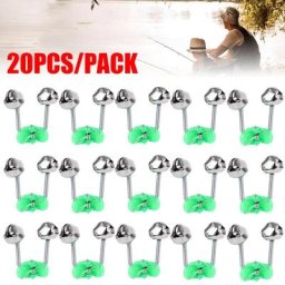 Alarmes de morsure de pêche lot de 20 pièces cloche de pêche nouvelle pince pointe cloches