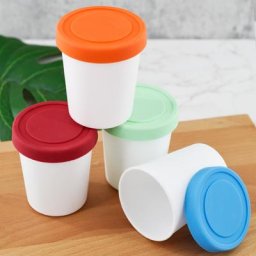 Bacs ronds en plastique pour le stockage des aliments crème glacée récipient de normalisation