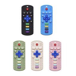 Jouets de dentition en Silicone colorés pour bébés forme de télécommande sans BPA anneau de