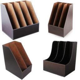 XRHYY-Dossier de bureau vertical en cuir porte-documents boîte à spe journal évaluateur
