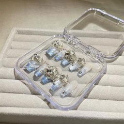 Autocollants en résine style Hello Kitty pour ongles 10 pièces jolie fille cœur amovible