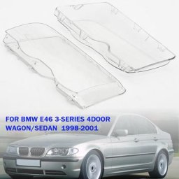 Paire de Lampes de Sauna Transparentes pour Voiture Couvercle en Verre Lentille de Phare pour BMW