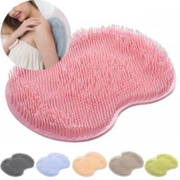 Brosse de lavage du dos des pieds avec ventouses douche exfoliante tapis de Massage antidérapant