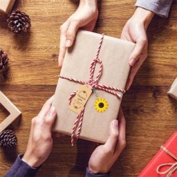 Lot de 20 porte-clé en Organza tournesol d'été sacs-cadeaux étiquettes de remerciement Kraft pour