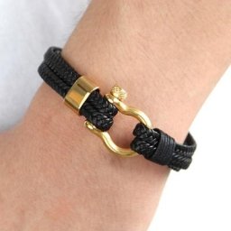Zlxgirl-Bracelet en cuir tressé à la main multicouche pour hommes et femmes acier inoxydable tête