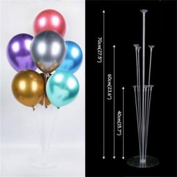 1Set 7 Tubes Support De Ballon Ballons Colonne De Support Métallique Ballons pour Bébé Douche