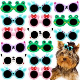 Pinces mignonnes en forme de lunettes pour animaux de compagnie épingle à cheveux en forme de