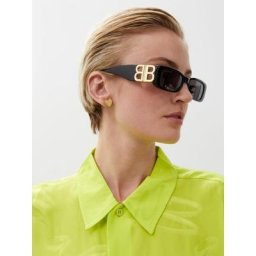 Balenciaga Lunettes de soleil rectangulaires Dynasty BB