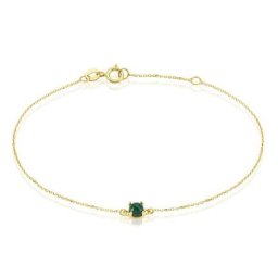 Bracelet Campsis Or Jaune Malachite