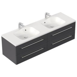Meuble de salle de bain COLOSSOS 160 SoftClose anthracite satiné