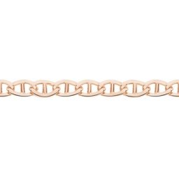 Chaîne Capucin Maille Marine Plate Or Rose
