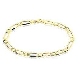 Bracelet Ophelio Maille Alternee 1/1 Or Jaune