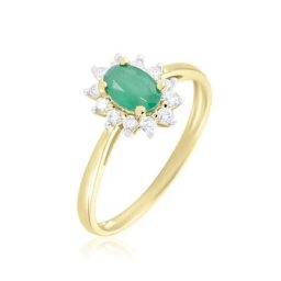 Bague Or Jaune Vladimir Emeraude Diamants