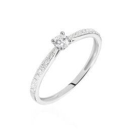 Bague Solitaire Laetitia Or Blanc Diamant