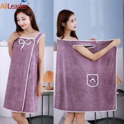 Serviette de bain douce en microcarence pour femme peignoir à séchage rapide robes de plage
