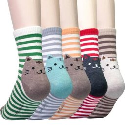 Chaussettes en coton à motifs d'animaux mignons pour femmes chaussettes amusantes fantaisie