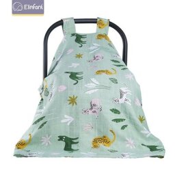 Elinfant – housse de poussette en coton et bambou à 2 couches serviette d'allaitement respirante