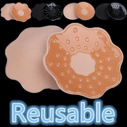 Coussinets de soutien-gorge auto-adhésifs réutilisables pour femmes en Silicone sans bretelles