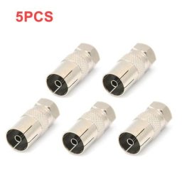 Adaptateur de prise mâle de Type F Durable convertisseur à prise femelle coaxiale pour Satellite TV