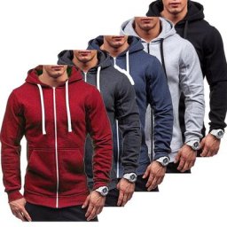 Sweat-shirt à capuche pour homme Streetwear coupe ajustée chaud nouvelle mode hiver