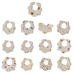 Bavoir imperméable pour bébé bavoir en coton avec 2 boutons réglables bavoir de dentition pour