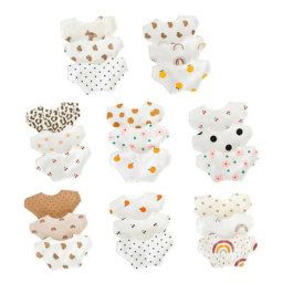 Bavoirs de dentition pour bébé N80C Bandana à fleurs pour nourrisson de 0 à 24 mois bavoir de