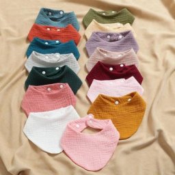 Bavoirs en mousseline pour bébé serviette de visage bavoirs de bave écharpe de cou pour