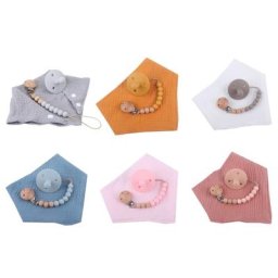 Porte-anneau de dentition jouet à mâcher sucette pour bébé ensemble de 3 pièces