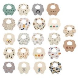 Bavoirs de dentition en mousseline douce et absorbante pour bébé bavoirs à bave 6 couches