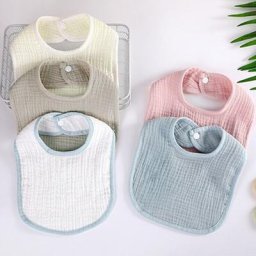 Tablier bavoir d'alimentation pour bébé serviette de salive en pur coton Bandana en tissu doux