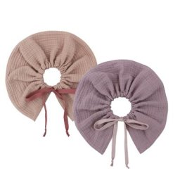 Bavoirs en coton doux pour bébé fille 2 pièces en tissu N80C