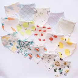 Bavoirs Bandana pour bébé 100% coton biologique pour garçons et filles bavoirs d'alimentation Super