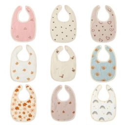 Bavoir de Dentition en Coton Doux et Respirant pour Nouveau-Né Serviette de Cou à Haute Absorption