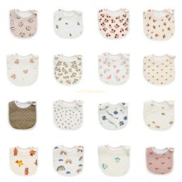 Bavoir en coton pour bébé bavette florale très absorbante doux pour la peau Bandana livraison