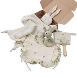 Lot de 5 jouets en bois pour bébé hochet de dentition en Crochet pour laver le visage des