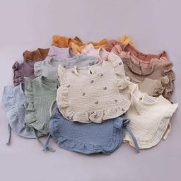 Bavoir d'alimentation pour bébé en dentelle serviette de salive en coton doux pour nouveau-né