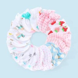 Mitaine tricotée Simple et mignonne pour nouveau-né gant de protection du visage Anti-nourriture