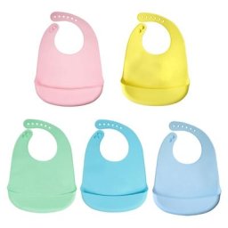 Bavoir en silicone imperméable pour bébé garçon et fille bavoir lavable protection contre les