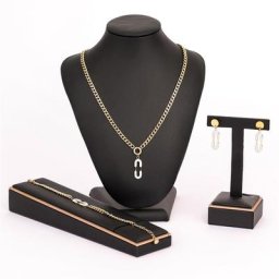 LUIZADA-Ensemble de bijoux de mariage pour femmes épingle brillante collier et boucles d'oreilles